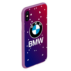 Чехол iPhone XS Max матовый BMW Градиент Краска, цвет: 3D-фиолетовый — фото 2