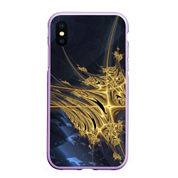 Чехол iPhone XS Max матовый Фрактальная футуристическая композиция Абстракция, цвет: 3D-сиреневый