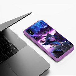 Чехол iPhone XS Max матовый STELLARIS СТЕЛЛАРИС, цвет: 3D-фиолетовый — фото 2