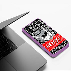Чехол iPhone XS Max матовый HENTAI AHEGAO ХЕНТАЙ АХЭГАО, цвет: 3D-фиолетовый — фото 2