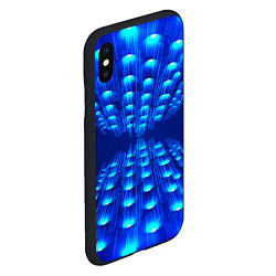 Чехол iPhone XS Max матовый GLOWING SPOTLIGHTS, цвет: 3D-черный — фото 2