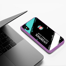 Чехол iPhone XS Max матовый Liverpool footba lclub, цвет: 3D-фиолетовый — фото 2