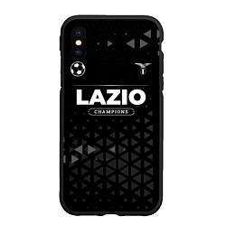 Чехол iPhone XS Max матовый Lazio Champions Uniform, цвет: 3D-черный