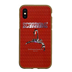 Чехол iPhone XS Max матовый The Platinum Collection - Scorpions, цвет: 3D-коричневый