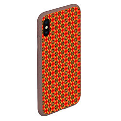 Чехол iPhone XS Max матовый COLOR PATTERNED BACKGROUND, цвет: 3D-коричневый — фото 2