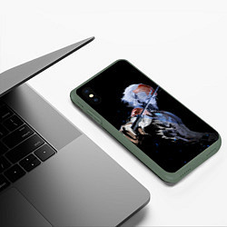 Чехол iPhone XS Max матовый METAL GEAR RISING Райден с мечом, цвет: 3D-темно-зеленый — фото 2