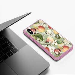 Чехол iPhone XS Max матовый Яблочный Сад, цвет: 3D-розовый — фото 2