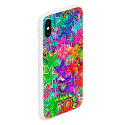 Чехол iPhone XS Max матовый COLOR STARFALL, цвет: 3D-белый — фото 2