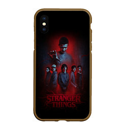 Чехол iPhone XS Max матовый ОЧЕНЬ СТРАННЫЕ ДЕЛА ST STRANGER THINGS, цвет: 3D-коричневый