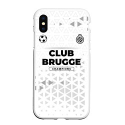 Чехол iPhone XS Max матовый Club Brugge Champions Униформа