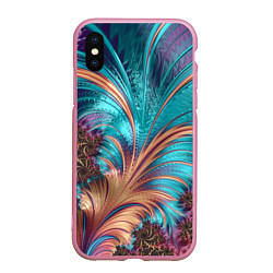 Чехол iPhone XS Max матовый Floral composition Цветочная композиция, цвет: 3D-розовый