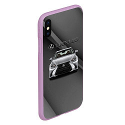 Чехол iPhone XS Max матовый Lexus auto, цвет: 3D-сиреневый — фото 2