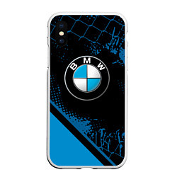 Чехол iPhone XS Max матовый BMW : БМВ ЛОГО, цвет: 3D-белый