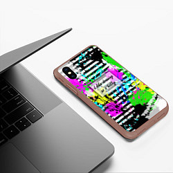 Чехол iPhone XS Max матовый Я просто люблю рисовать Абстракция, цвет: 3D-коричневый — фото 2