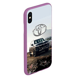 Чехол iPhone XS Max матовый Toyota Land Cruiser 300 Sport, цвет: 3D-фиолетовый — фото 2