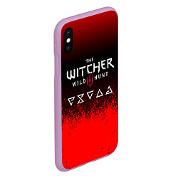 Чехол iPhone XS Max матовый Witcher blood, цвет: 3D-сиреневый — фото 2