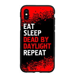 Чехол iPhone XS Max матовый Eat Sleep Dead by Daylight Repeat Арт