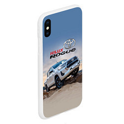 Чехол iPhone XS Max матовый Toyota Hilux Rogue Off-road vehicle Тойота - прохо, цвет: 3D-белый — фото 2