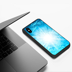 Чехол iPhone XS Max матовый Лед Вспышка света, цвет: 3D-черный — фото 2