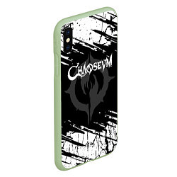 Чехол iPhone XS Max матовый Chaoseum Logo Grunge, цвет: 3D-салатовый — фото 2