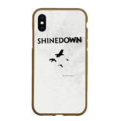 Чехол iPhone XS Max матовый The Sound of Madness - Shinedown, цвет: 3D-коричневый