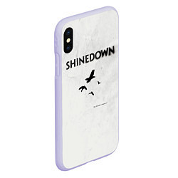 Чехол iPhone XS Max матовый The Sound of Madness - Shinedown, цвет: 3D-светло-сиреневый — фото 2