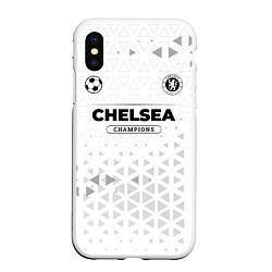 Чехол iPhone XS Max матовый Chelsea Champions Униформа