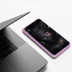 Чехол iPhone XS Max матовый Окаменелая девушка, цвет: 3D-сиреневый — фото 2