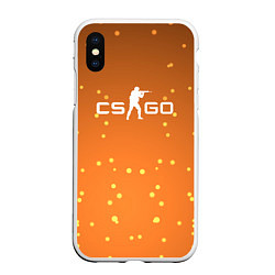 Чехол iPhone XS Max матовый Cs go Абстракция, цвет: 3D-белый