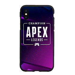 Чехол iPhone XS Max матовый Apex Legends Gaming Champion: рамка с лого и джойс