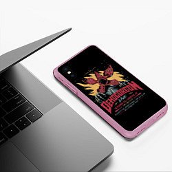 Чехол iPhone XS Max матовый Stranger Things Demogorgon, цвет: 3D-розовый — фото 2