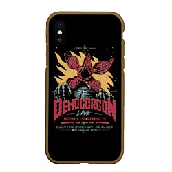 Чехол iPhone XS Max матовый Stranger Things Demogorgon, цвет: 3D-коричневый