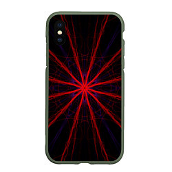 Чехол iPhone XS Max матовый Красный эфир 3D - абстракция