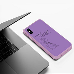 Чехол iPhone XS Max матовый I PURPLE U - TAEHYUNG BTS, цвет: 3D-сиреневый — фото 2