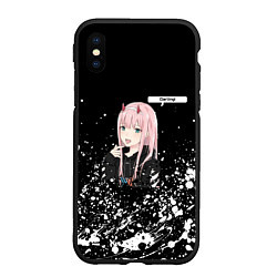 Чехол iPhone XS Max матовый ZERO TWO DARLING, цвет: 3D-черный