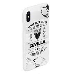 Чехол iPhone XS Max матовый Sevilla Football Club Number 1 Legendary, цвет: 3D-белый — фото 2