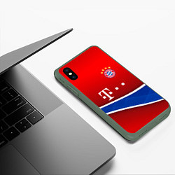 Чехол iPhone XS Max матовый Bayern munchen sport, цвет: 3D-темно-зеленый — фото 2