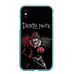 Чехол iPhone XS Max матовый Тетрадь смерти Ryuk, цвет: 3D-мятный