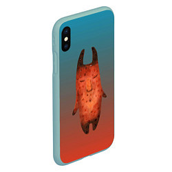 Чехол iPhone XS Max матовый Картофельный монстр, цвет: 3D-мятный — фото 2