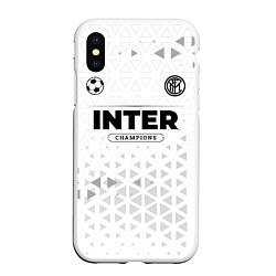 Чехол iPhone XS Max матовый Inter Champions Униформа, цвет: 3D-белый