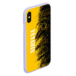 Чехол iPhone XS Max матовый Nirvana Паттерн, цвет: 3D-светло-сиреневый — фото 2