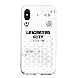 Чехол iPhone XS Max матовый Leicester City Champions Униформа