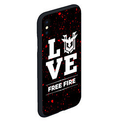 Чехол iPhone XS Max матовый Free Fire Love Классика, цвет: 3D-черный — фото 2