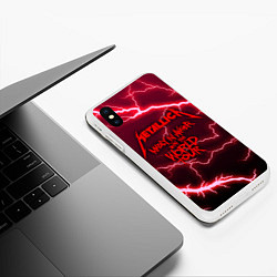 Чехол iPhone XS Max матовый Metallica Madly in Angel, цвет: 3D-белый — фото 2