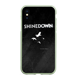 Чехол iPhone XS Max матовый The Sound of Madness Shinedown, цвет: 3D-салатовый