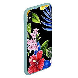 Чехол iPhone XS Max матовый Floral vanguard composition Летняя ночь Fashion tr, цвет: 3D-мятный — фото 2