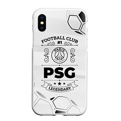 Чехол iPhone XS Max матовый PSG Football Club Number 1 Legendary