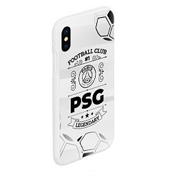 Чехол iPhone XS Max матовый PSG Football Club Number 1 Legendary, цвет: 3D-белый — фото 2