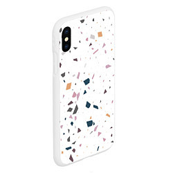 Чехол iPhone XS Max матовый TERRAZZO Theme, цвет: 3D-белый — фото 2