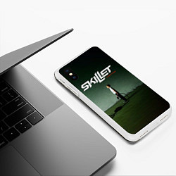 Чехол iPhone XS Max матовый Comatose - Skillet, цвет: 3D-белый — фото 2